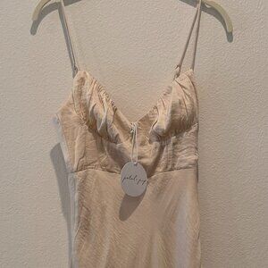 Petal & Pup Cream Champagne Midi Dress